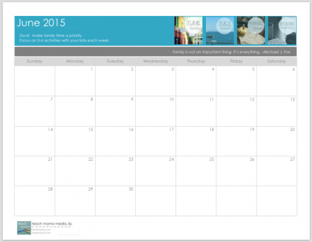 free blank 2015 calendar: get organized STAT | teachmama.com
