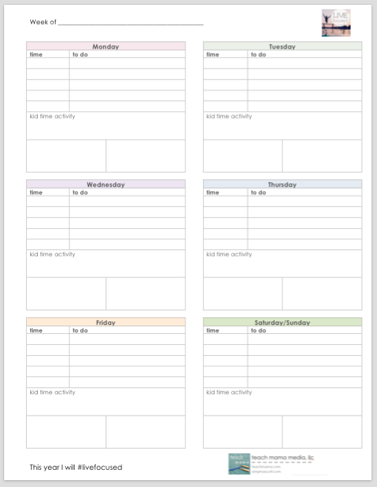 schedule kid time each each | teachmama.com