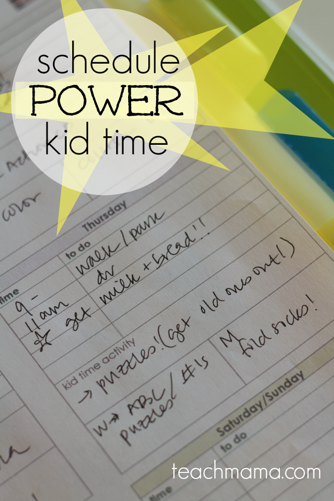 how to schedule power kid time into your every day | a weekly organizer designed to make kid time a focus
