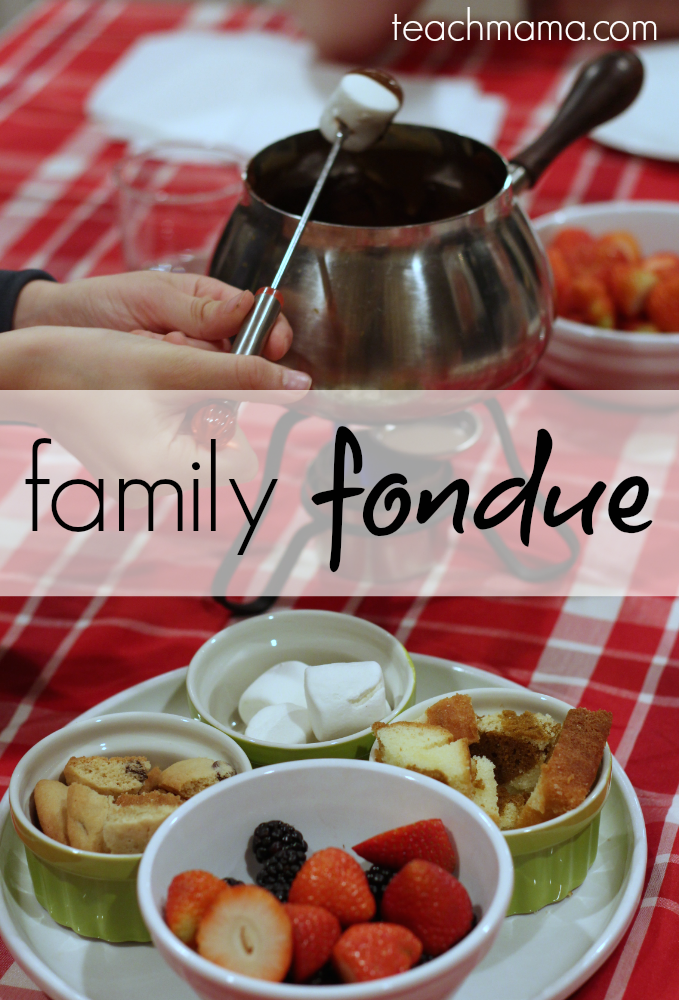 how to do a family fondue night: special occasion dinner