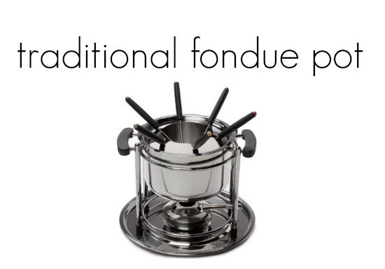family fondue night  teachmama.com traditional pot