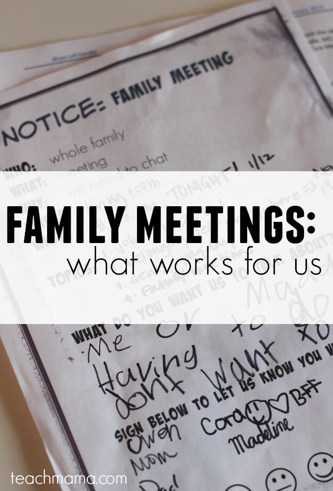 how to have a family meeting: what works for us