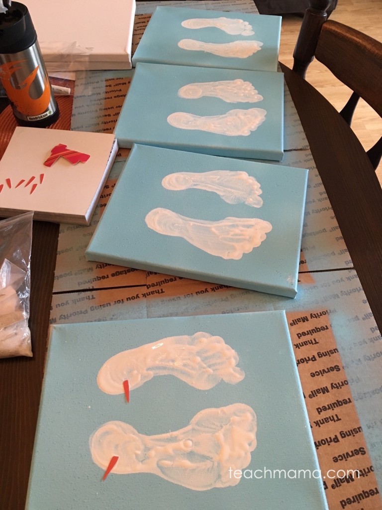 easy snowman footprint craft for kids | teachmama.com
