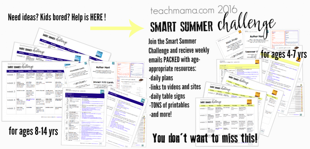 smart summer challenge teachmama.com