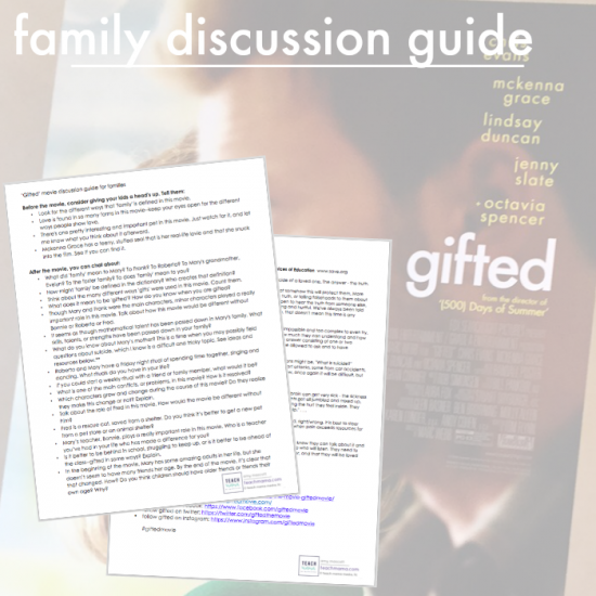 5 reasons to see 'Gifted' teachmama.com disc guide