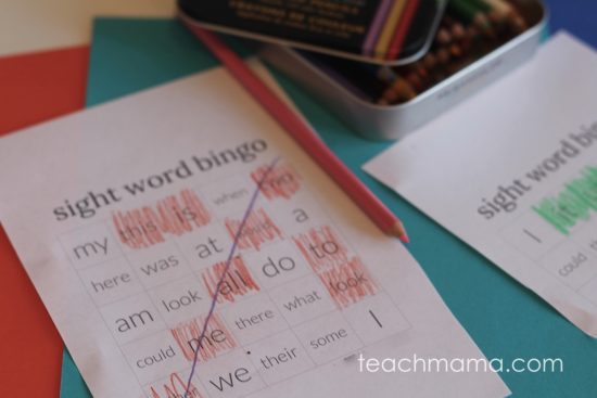 sight word bingo: color and learn | teachmama.com