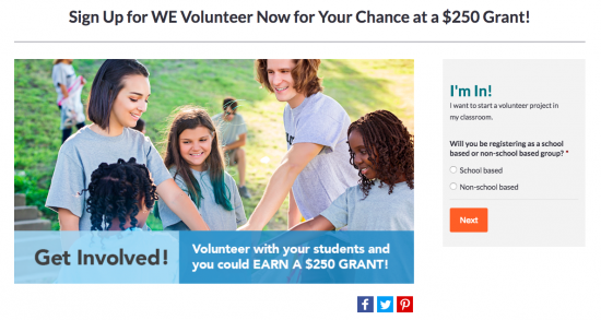 teach kids to give back: $250 volunteer grants for students | teachmama.com