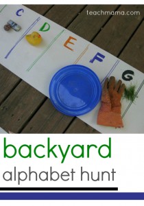 backyard alphabet hunt