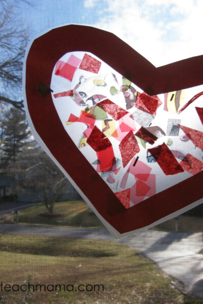 easy stained glass heart craft