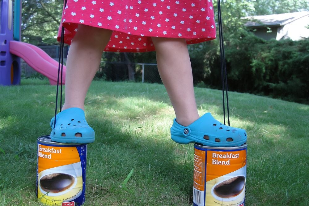Coffee Can Stilts Old School Summer Fun