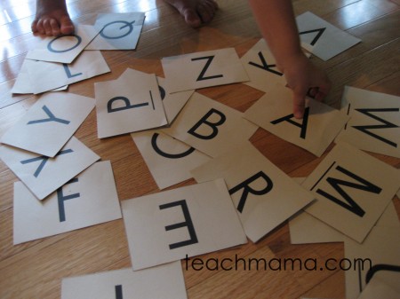 abc cards and clothespin match | teachmama.com