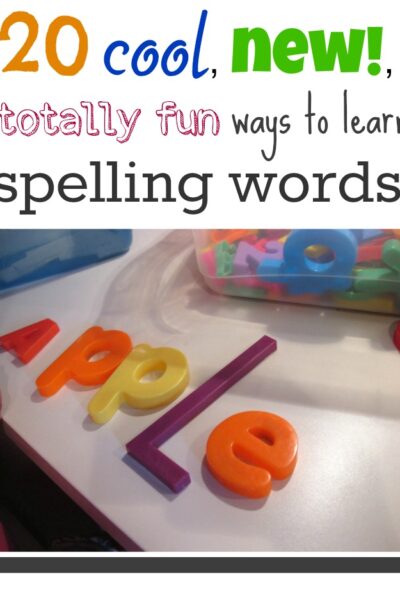 20 fun ways to learn spelling words