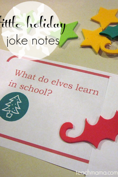 little holiday notes and lunchbox jokes
