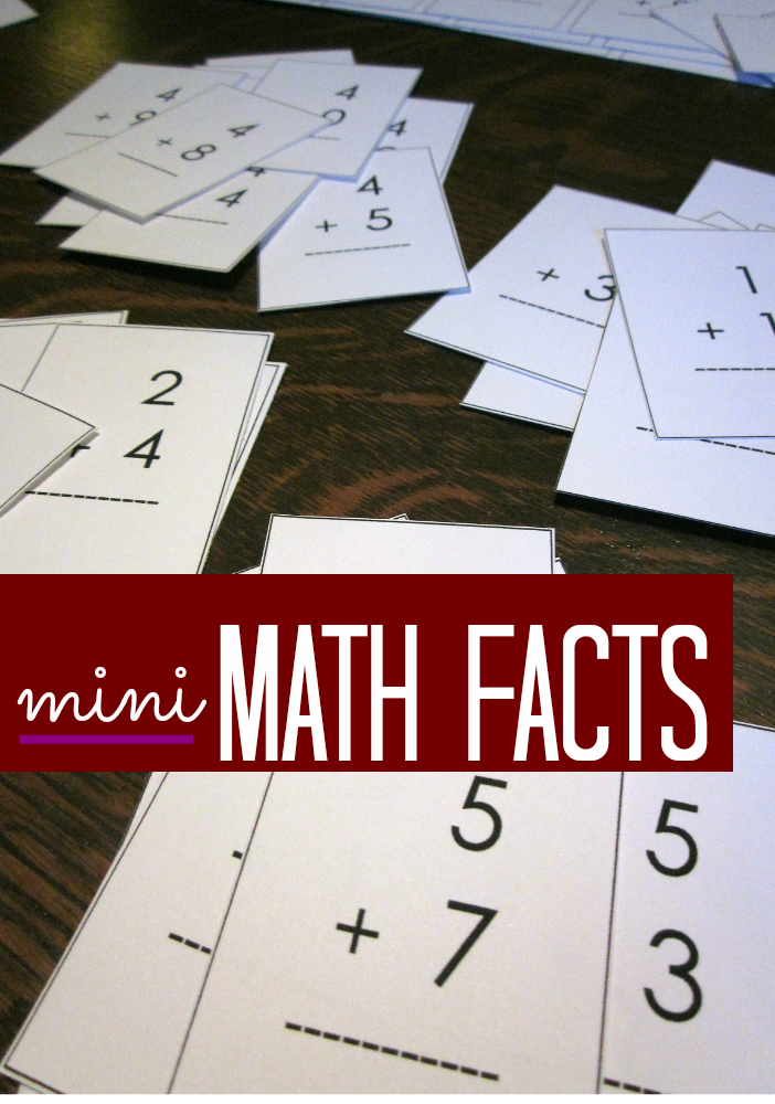 Mastering Math Facts With Mini Flash Cards Teach Mama