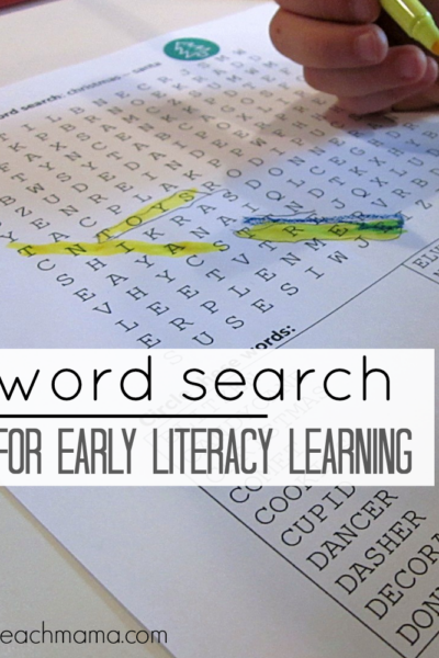 word searches for early literacy learning | teachmama.com