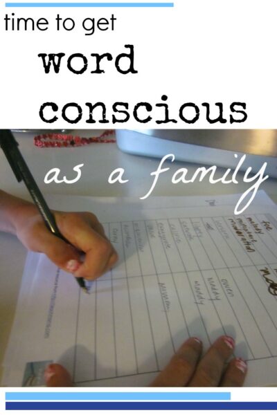 get word conscious as a family cover
