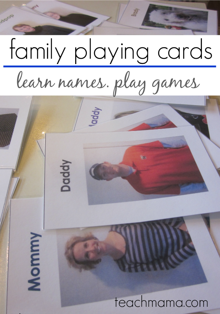 family playing cards