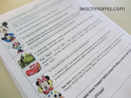 disney world fun fact lunchbox notes | teachmama.com