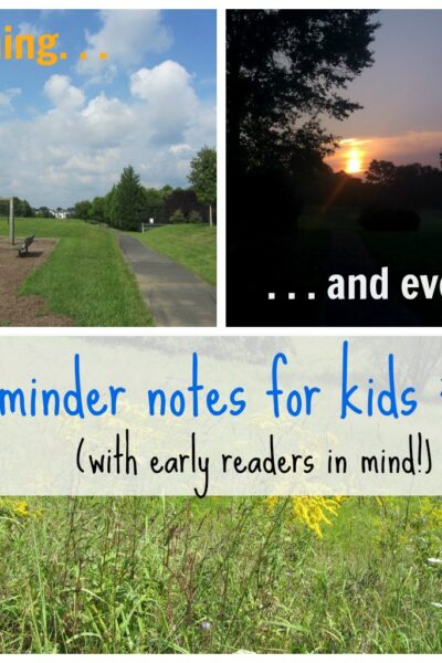 morning evening schedule for early readers