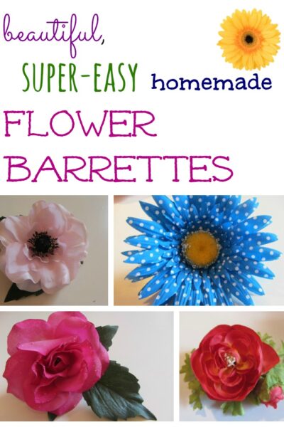 beautiful homemade flower barrettes