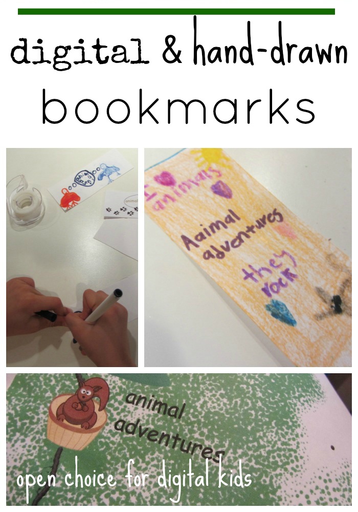 digital and hand drawn bookmark designs