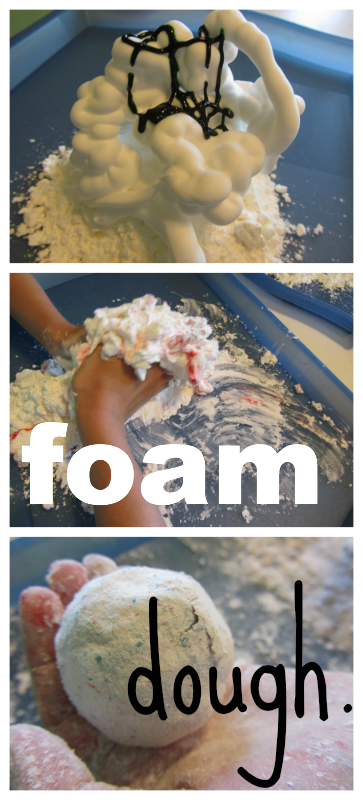 foam dough: fun for a rainy day