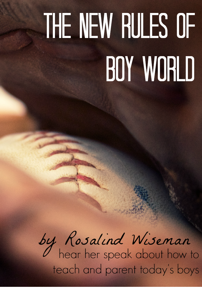 the new rules of boy world: rosalind wiseman speaks at PEP (ticket giveaway)