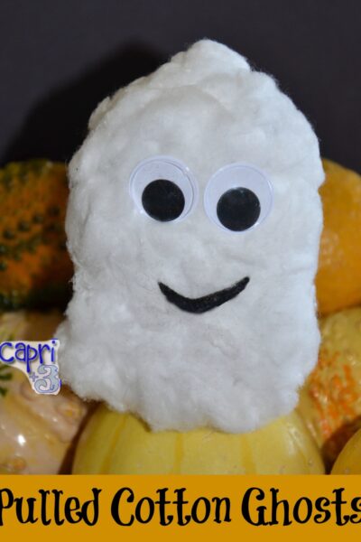 easy cotton ghost: halloween craft for little ones