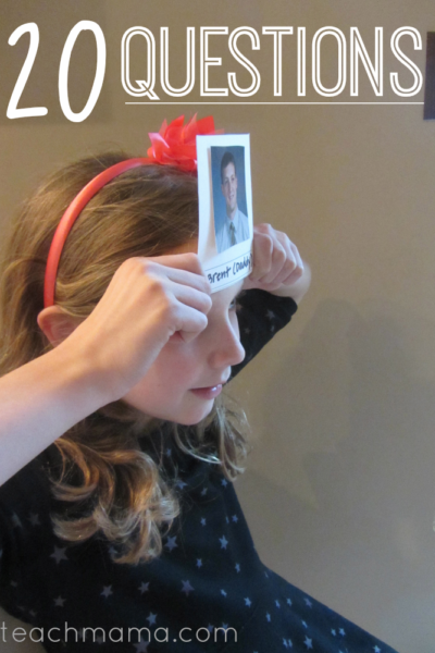 20 questions homemade party game