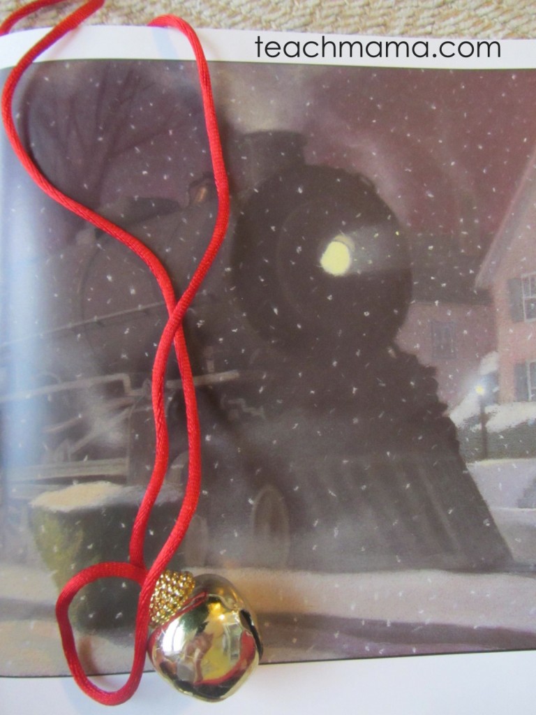 polar express book cover with bell