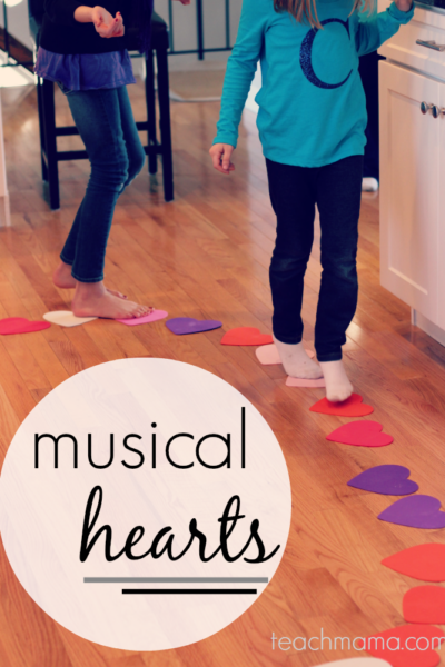 musical hearts reading, moving, & crazy-fun kid game teachmama.com