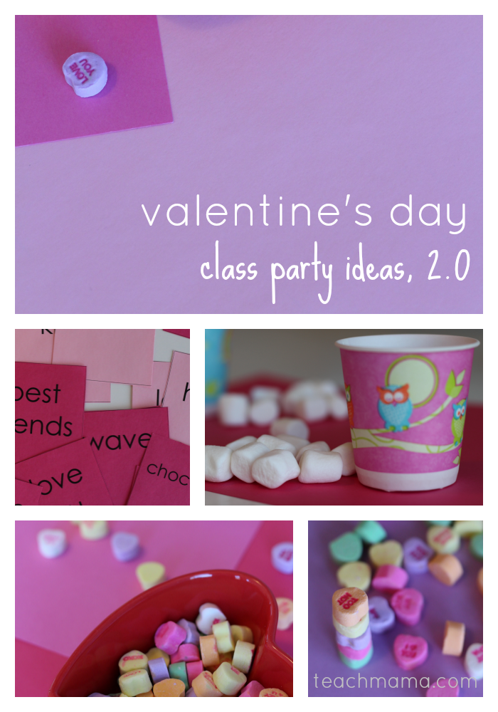 valentine's day class party ideas, 2.0 | fun ideas to get groups of kids moving and having fun | minute to win it games | free printables | teachmama.com