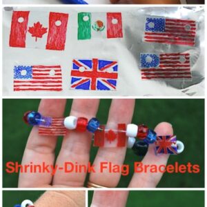 shrinky dink flag bracelet: super-cool patriotic craft