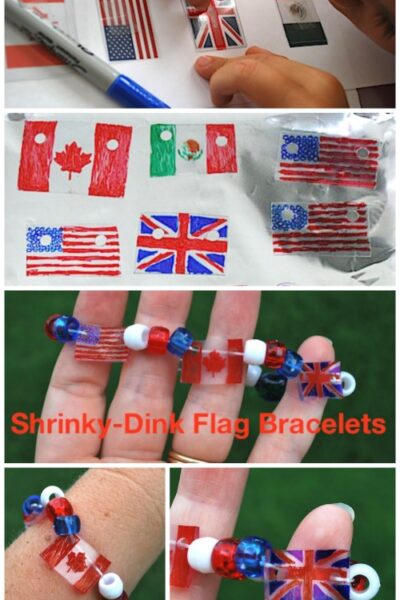shrinky dink flag bracelet: super-cool patriotic craft