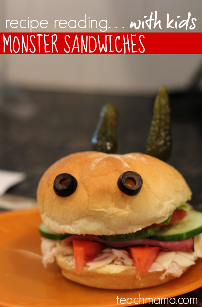 recipe reading for kids fun learning in the kitchen with monster sandwiches MONSTER