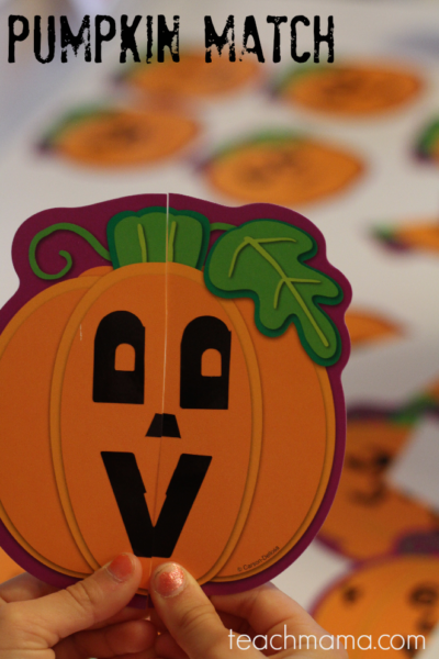 pumpkin match game | teachmama.com