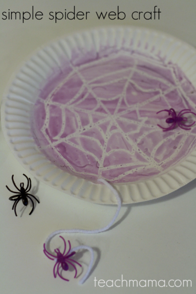 simple spider web craft: perfect for Halloween class party | teachmama.com