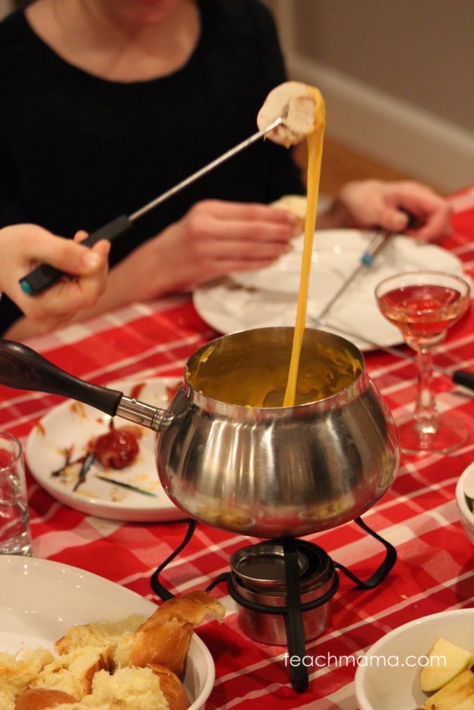 how to do a family fondue night: teachmama.com