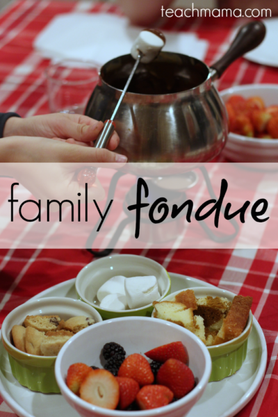 how to do a family fondue night: special occasion dinner