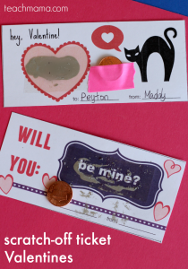 scratch off ticket valentines: teachmama.com