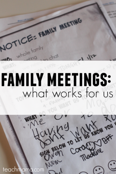 how to have a family meeting: what works for us