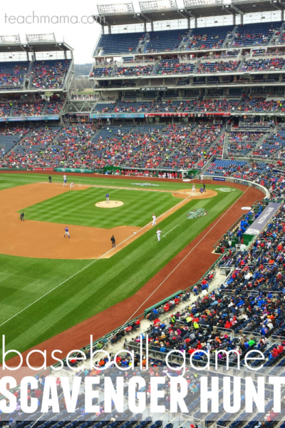 baseball game scavenger hunt | teachmama.com