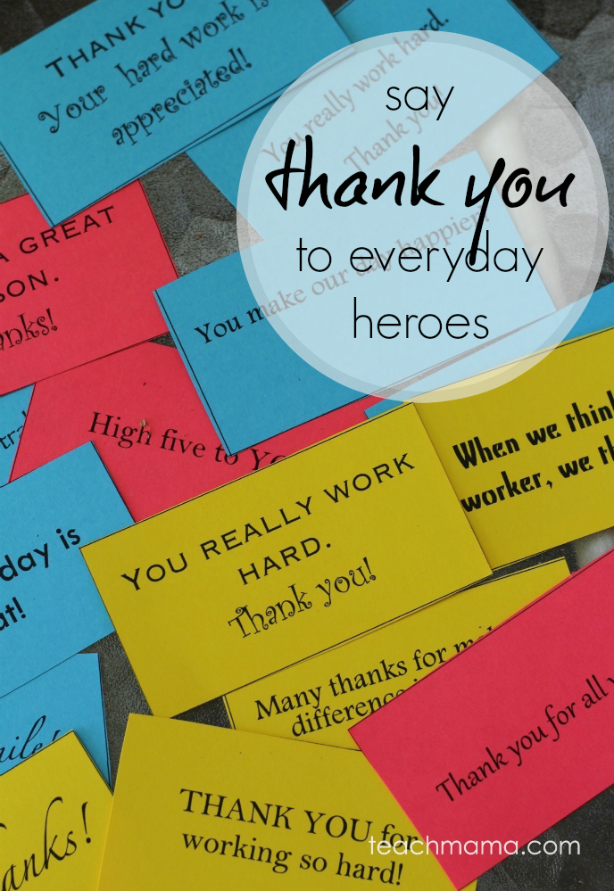 teaching kids to say 'thank you' to everyday heroes