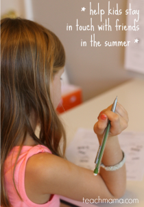 help kids stay in touch with friends when school's out: autograph sheet teachmama.com
