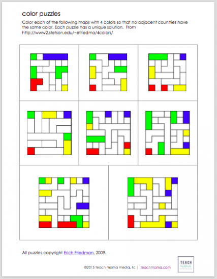 color puzzles: fun math and logic for kids