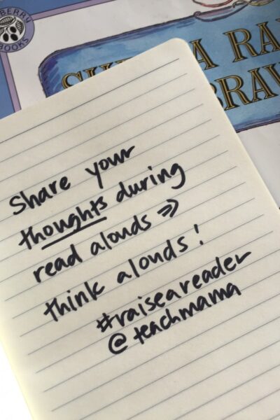 think aloud while reading reading tip 9 #raiseareader teachmama.com