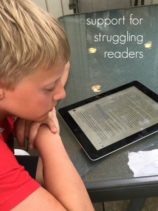 support for struggling readers: audiobooks Story