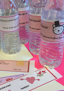 valentine's day water bottle labels: get kids reading jokes! teachmama.com