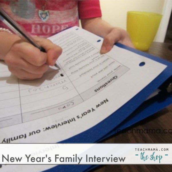 child writing answers to interview