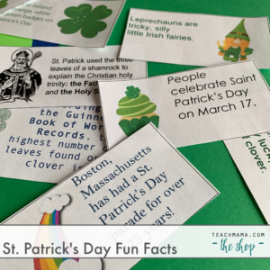 st. patrick's day fun fact notes